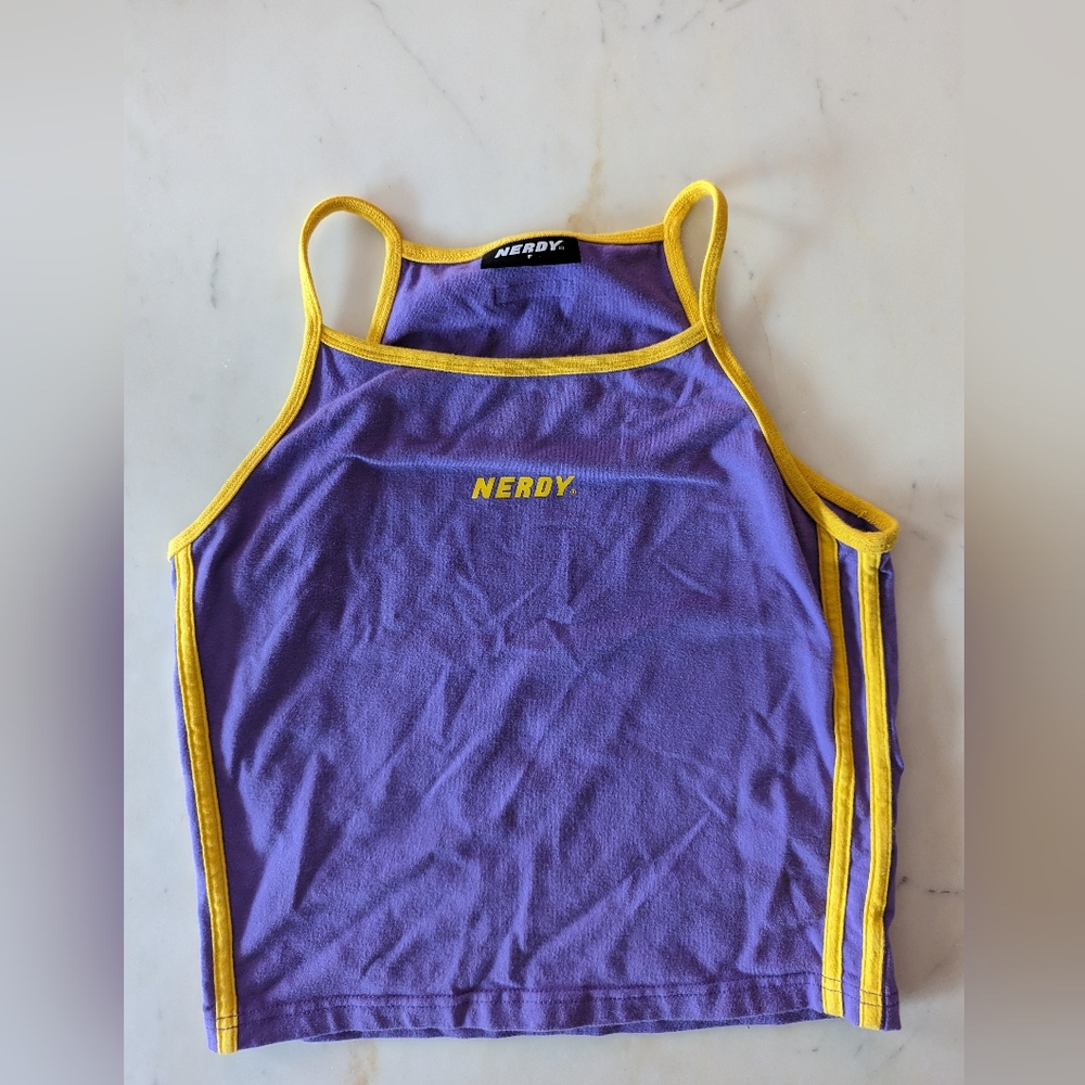 Nerdy crop tank